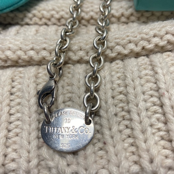 Tiffany & Co. Jewelry - Tiffany & Co. Return to Tiffany Choker Necklace with Pendant 925 Sterling Silver